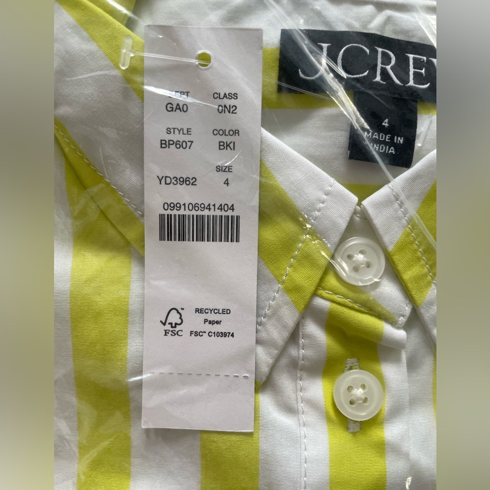 Brand New Jcrew shirt size 4 color bright kiwi - Picture 4 of 5
